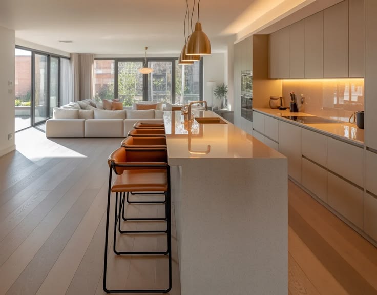 contemporary open kitchen