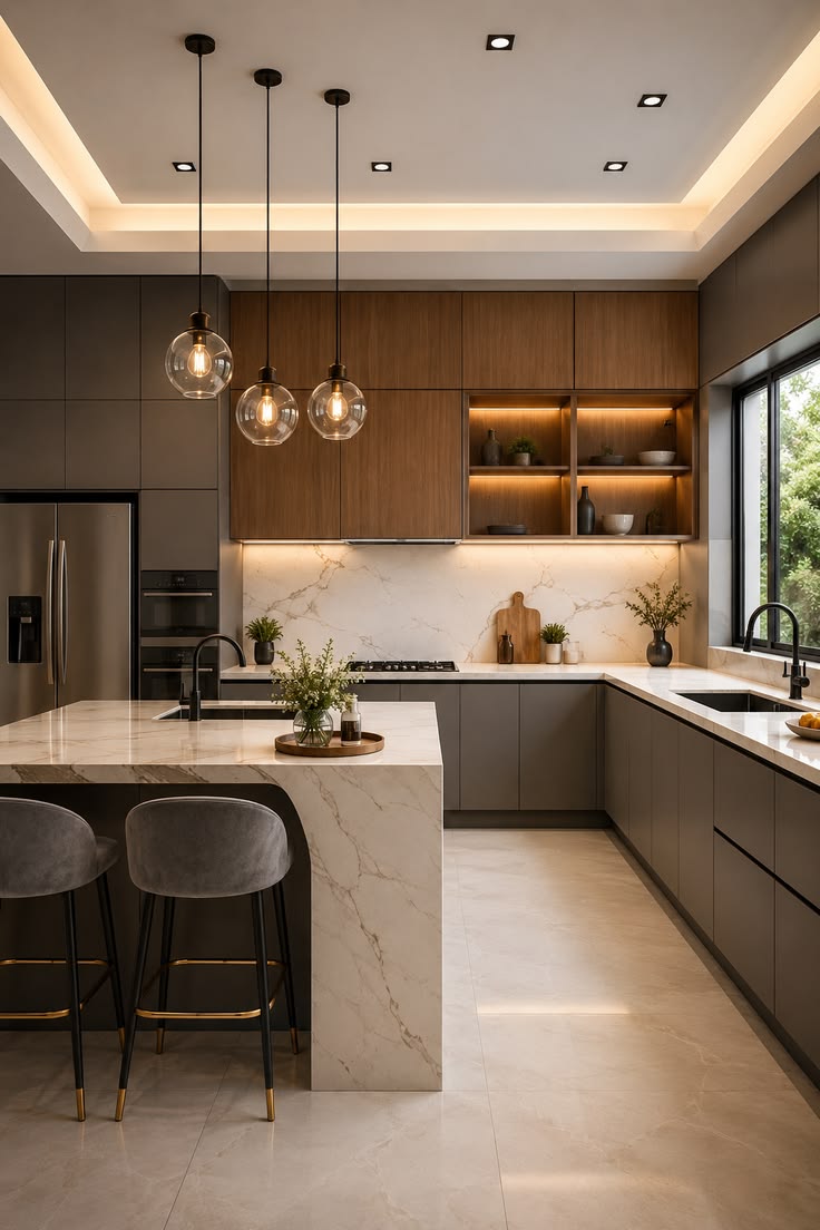 contemporary open kitchen