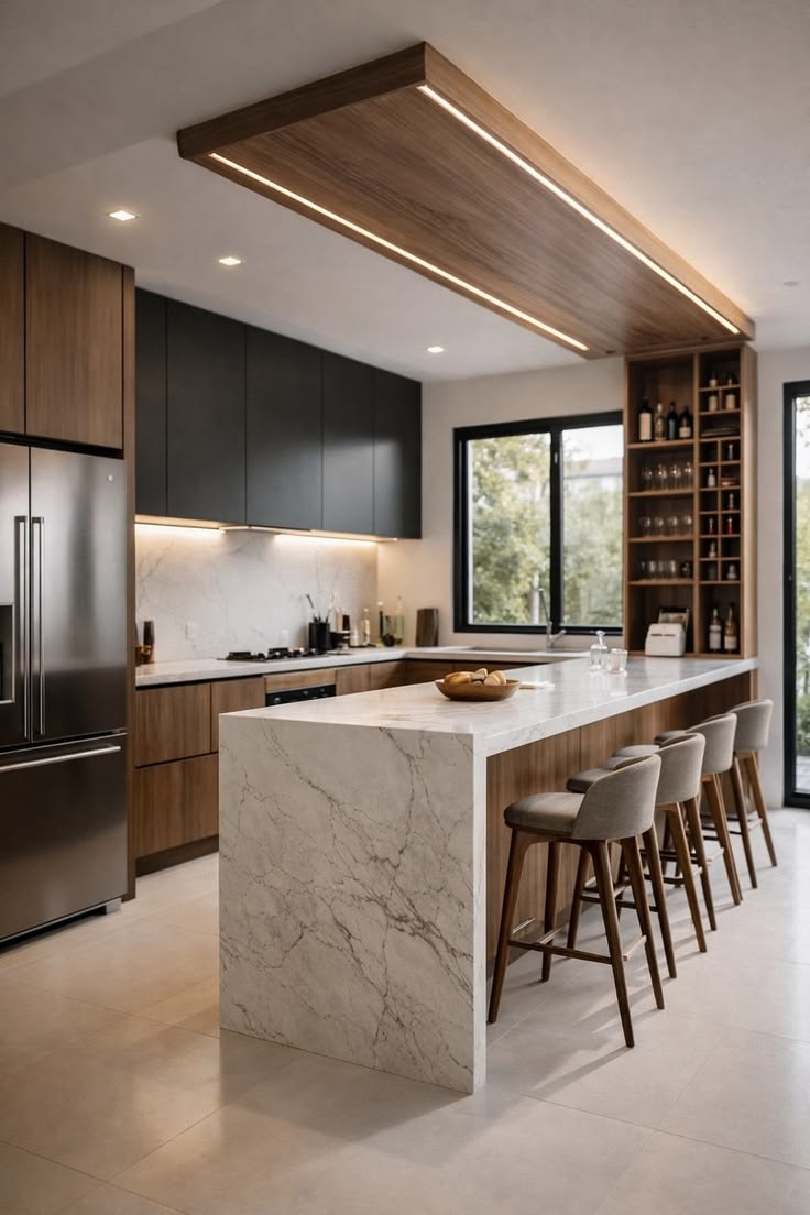 contemporary open kitchen